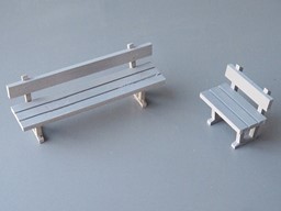 Show details for Wooden benches, 2 pieces Picture of Wooden benches, 2 pieces